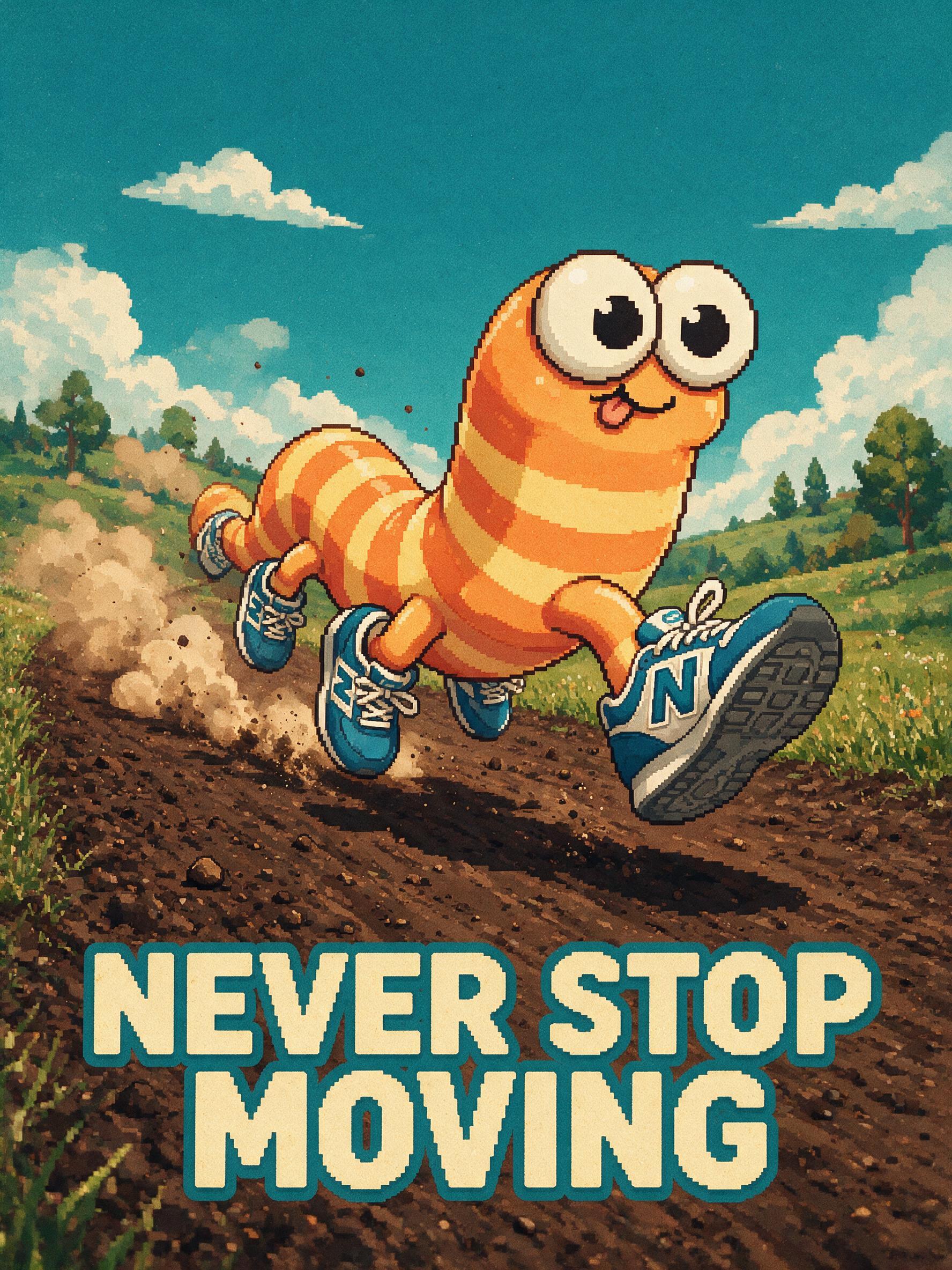 NEVER STOP MOVING meme